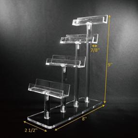 img 2 attached to Mooca 4 Tier Acrylic Eyeglasses Frame Stand, Sunglasses Rack, Sunglasses Stand Acrylic Sunglasses Display, Sunglasses Rack Holder, Acrylic Glass Display, 9”H