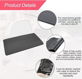 img 2 attached to BLAU GRUN Car Dashboard Anti-Slip Rubber Pad: Universal Non-Slip 🚗 Car Magic Mat for Phones, Sunglasses, Keys, and More (Black/Car Texture)