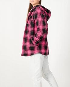 img 3 attached to Stay Cozy And Chic With Our Women'S Sherpa Lined Plaid Flannel Jacket!