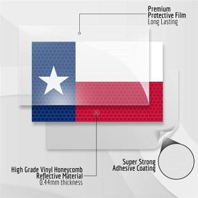 img 1 attached to 3PC Светоотражающая наклейка Texas American