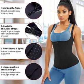 img 3 attached to Gotoly Adjustable Straps Body Shaper Waist Cincher Tank Top For Quick Weight Loss