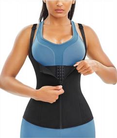 img 4 attached to Gotoly Adjustable Straps Body Shaper Waist Cincher Tank Top For Quick Weight Loss