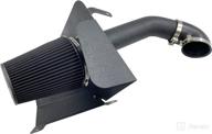 upgraded performance cold air intake kit with heat shield for 2007-2008 chevy silverado sierra 1500 4.8 5.3 6.0 v8 (black tube & black filter) логотип