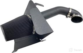 img 4 attached to Upgraded Performance Cold Air Intake Kit with Heat Shield for 2007-2008 Chevy Silverado Sierra 1500 4.8 5.3 6.0 V8 (Black Tube & Black Filter)