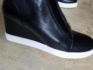 img 1 attached to Linea Paolo Felicia Platform Wedge Sneaker Bootie - Elevate Your Style With Our Original Design review by Daniel Taylor