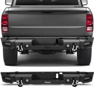 findauto rear bumper fit for 2019-2021 for dodge ram 1500 heavy duty steel bumper upgraded textured black automotive bumpers with led light and d-rings логотип