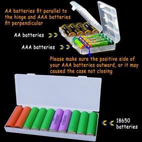 img 2 attached to Прозрачный кейс для хранения батареек AA/AAA/18650 с конвертерами AAA в AA - DUOFIRE