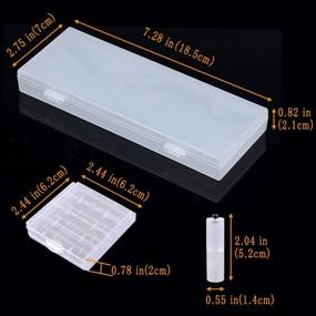 img 1 attached to Transparent Battery Storage Case For AA/AAA/18650 With AAA To AA Converter Cases - DUOFIRE