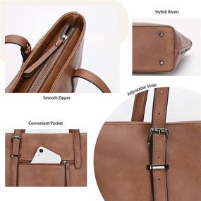 img 2 attached to Stylish Leather Shoulder Handle Satchel: Women's Handbags & Wallets at Totes