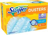 🧹 efficient 12-count swiffer 180 dusters refills with febreze lavender vanilla & comfort scent logo