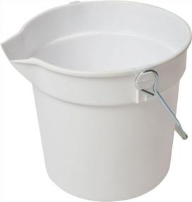 img 1 attached to Commercial Utility Pail, 10 Quart Round Plastic White - Janico 1210WT (1 Pc)