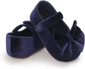 img 2 attached to ENERCAKE Non-Slip Bowknot 👑 Princess Toddler Girls' Shoes for Flats