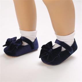 img 3 attached to ENERCAKE Non-Slip Bowknot 👑 Princess Toddler Girls' Shoes for Flats