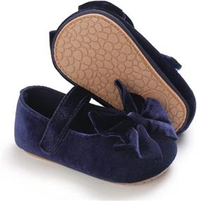 img 4 attached to ENERCAKE Non-Slip Bowknot 👑 Princess Toddler Girls' Shoes for Flats