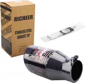 img 3 attached to Richeer 4 Inch Inlet Black Exhaust Tip, Universal 4" Inside Diameter Diesel Exhaust Tailpipe Tip, 4 X 6 X 12 Clamp Bolt On Design With Ball End L Wrench