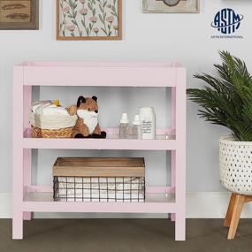 img 3 attached to 🎀 Dream On Me Ridgefield Changing Table in Blush Pink and White - 33.5x16x33.5 Inch - Pack of 1