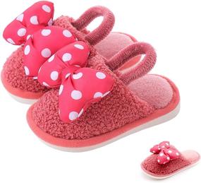 img 4 attached to Mictchz Bowknot Slippers Outdoor Toddler Boys' Shoes : Slippers