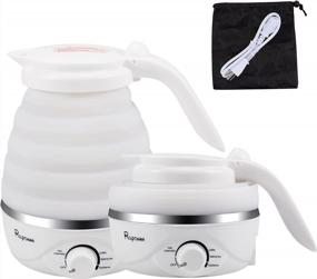 img 4 attached to 700Ml Portable Electric Kettle - Travel Foldable, Food Grade Silicone, Separable Power Cord & Boil Dry Protection - 110V 850W US Plug (White)