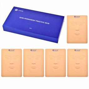 img 4 attached to Pack Of 5 Microblading Training Skins For 3D Facial Cosmetic Tattooing Practice - 15.2 X 21Cm Permanent Makeup Training Sheets
