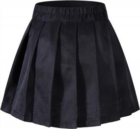 img 3 attached to Women'S High Waisted Pleated A-Line Mini Skirt Shorts With Elastic Wide Waistband