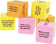 🎲 engaging kids with conversation starters cubes: 6 pack, 3 colors, 1.5 inches educational games logo