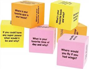 img 4 attached to 🎲 Engaging Kids with Conversation Starters Cubes: 6 Pack, 3 Colors, 1.5 Inches Educational Games