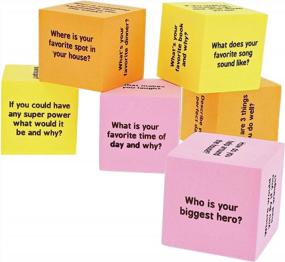 img 2 attached to 🎲 Engaging Kids with Conversation Starters Cubes: 6 Pack, 3 Colors, 1.5 Inches Educational Games