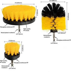 img 2 attached to 🚿 Ultimate Bathroom Drill Brush Attachment Kit - Effortlessly Clean Tub, Shower, Tile, and Grout Surfaces - Grout Drill Brush Set Included - Power Scrub with the Drill Brushes Set Drill Brush Power Scrubber