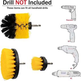 img 3 attached to 🚿 Ultimate Bathroom Drill Brush Attachment Kit - Effortlessly Clean Tub, Shower, Tile, and Grout Surfaces - Grout Drill Brush Set Included - Power Scrub with the Drill Brushes Set Drill Brush Power Scrubber