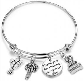 img 4 attached to Express Gratitude With WUSUANED'S Expandable Wire Bracelet Bangle – Perfect Party Favor For Weddings And Birthdays