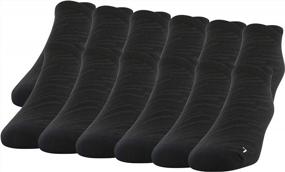 img 4 attached to Gildan Men'S No Show Socks W/ Tab Back - Multipairs Active Flat Knit