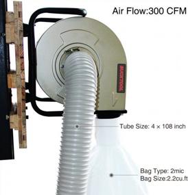 img 3 attached to Efficient And Portable: BUCKTOOL 1HP Wall-Mount Dust Collector With 13 Gal Dust Bag DC-A