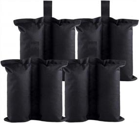 img 3 attached to KEYMAYA Canopy Weight Bags For Pop Up Canopy Tent, Sand Bags For Instant Outdoor Sun Shelter Canopy Legs,Sand Bags Without Sand (4Pcs)