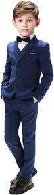 img 4 attached to Suits & Sport Coats Tuxedo Pieces Blazer Pants Boys' Clothing