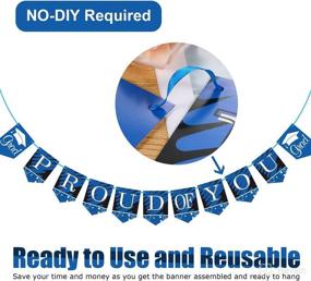 img 2 attached to 2022 Graduation Banner - Easy Set-up Congrats Party Decorations for College & High School, No DIY Needed - Blue