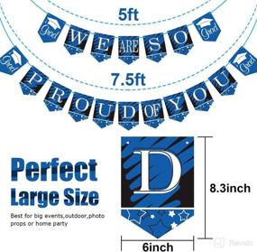 img 3 attached to 2022 Graduation Banner - Easy Set-up Congrats Party Decorations for College & High School, No DIY Needed - Blue