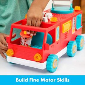 img 1 attached to STEM Educational Toy: Design & Drill Bolt Buddies Fire Truck Take Apart Toy With Electric Drill, Perfect Gift For Boys & Girls 3+.