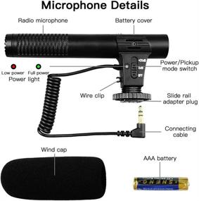 img 2 attached to Видеомикрофон SAMTIAN для интервью с DSLR-микрофоном на ветровом стекле, совместимый с Sony Canon Nikon Panasonic