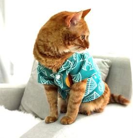 img 1 attached to 🦁 YuDanae Animal Tom Shirt Hood for Cat Small Dog - Fun Pet Cosplay Costume Headwear