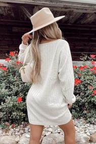 img 2 attached to Womens Sweater Dress - Prettygarden Casual Loose Oversized Pullover With Long Sleeves, Ribbed Knit Crewneck For Comfortable Wear