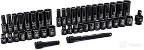 img 3 attached to 🛠️ GEARWRENCH Impact Socket Set: 44 Piece 3/8" Drive, 6 Point, Standard & Deep, SAE/Metric - 84916N