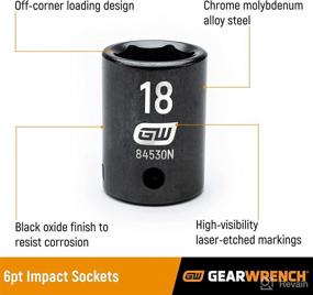 img 2 attached to 🛠️ GEARWRENCH Impact Socket Set: 44 Piece 3/8" Drive, 6 Point, Standard & Deep, SAE/Metric - 84916N