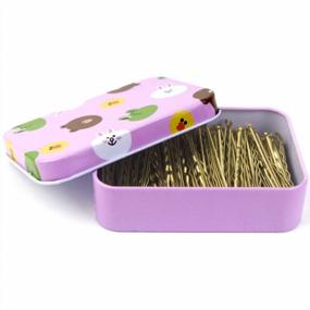 img 4 attached to 200 CT Blonde Bobby Pins For Buns With Cute Case - 2.16 Inches Hair Pins For Kids, Girls And Women - Premium Quality For All Hair Types