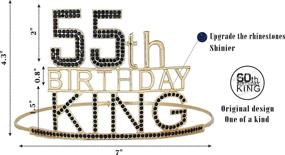 img 2 attached to 👑 55th Birthday King Crown and Sash Set: Perfect Gifts and Decorations for Men's 55th Birthday Celebration!