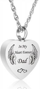 img 4 attached to Heart-Shaped Waterproof Urn Necklace For Ashes With "In My Heart Forever" Engraving & Funnel Kit