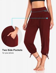 img 1 attached to Womens Comfy Lounge Joggers With Pockets: Loose Fit Yoga Capris For Workout And Sweatpants By DIBAOLONG