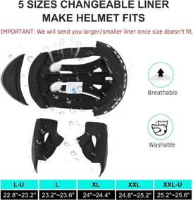 img 2 attached to 🏍️ DOT Full Face Bluetooth Motorcycle Helmet FreedConn BM12 - Integrated Intercom System, Dual Visor, FM, Voice Dial, 2~3 Riders Pair, 500M Range, Black & White (Size L)