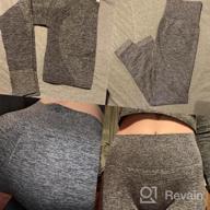 img 1 attached to SEASUM Women'S Seamless Long Sleeve Crop Top For Comfy And Stylish Workout Wear review by Erin Abbott