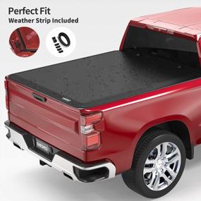 img 1 attached to Protect Your Truck'S Cargo With OEdRo Soft Tri-Fold Tonneau Cover For 2019-2023 Ford Ranger – Perfect Fit For Styleside 5 Feet Bed