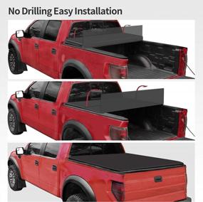 img 2 attached to Protect Your Truck'S Cargo With OEdRo Soft Tri-Fold Tonneau Cover For 2019-2023 Ford Ranger – Perfect Fit For Styleside 5 Feet Bed